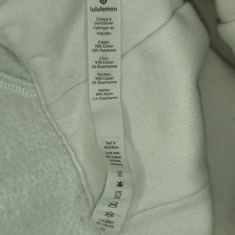 Lululemon Women's Scuba Hoodie Size 6 White Full Zip Jacket - Picture 9 of 9